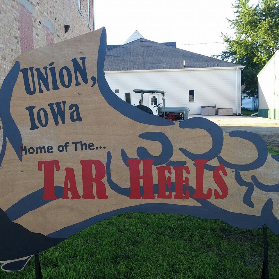 Union Iowa Tar Heels Days sign