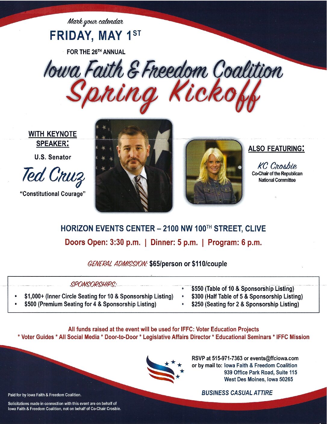 Iowa Faith and Freedom Coalition Spring Kickoff